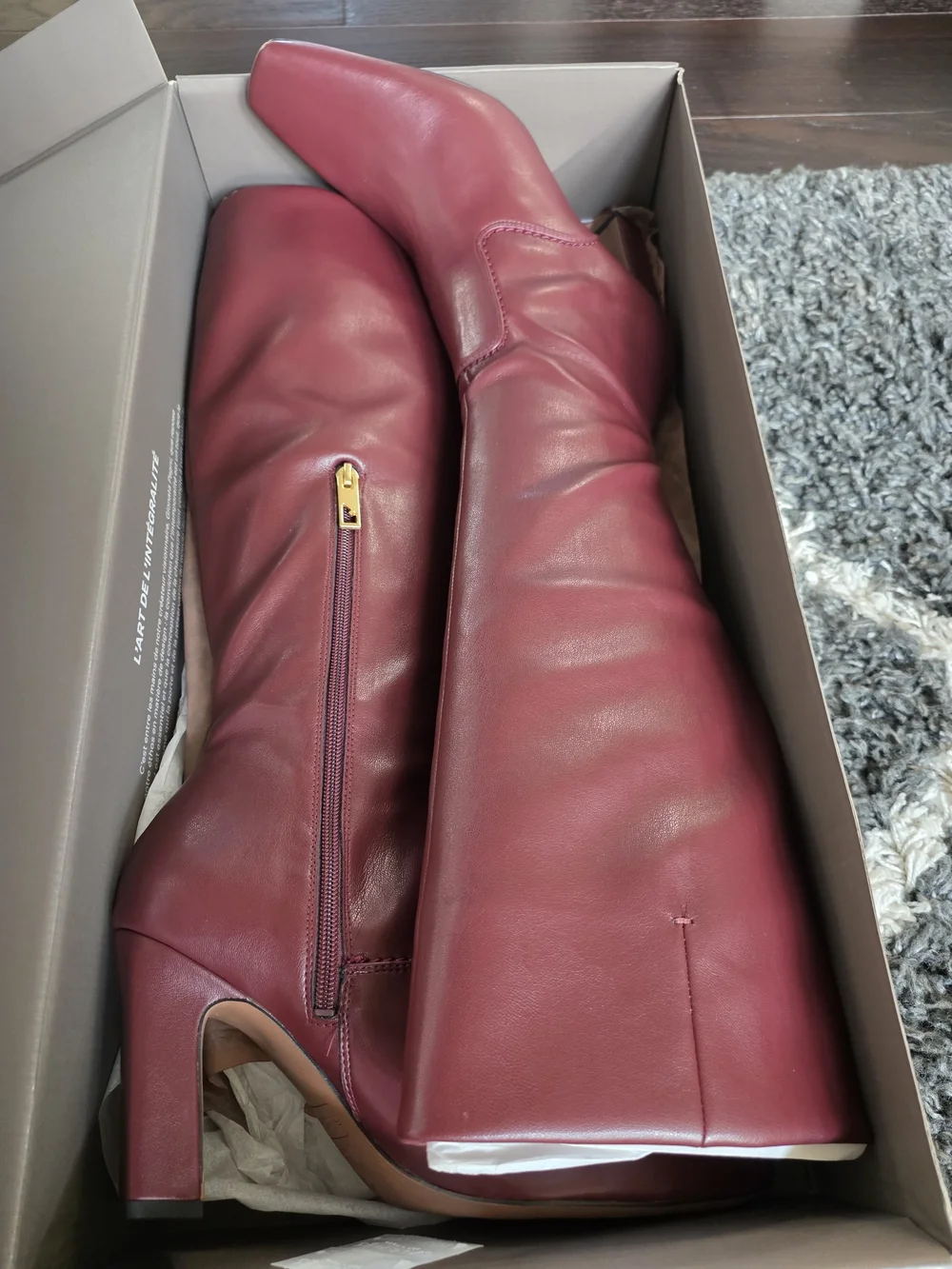 Franco Sarto Women's L Bowman Burgundy Knee High Boot Size 9.5